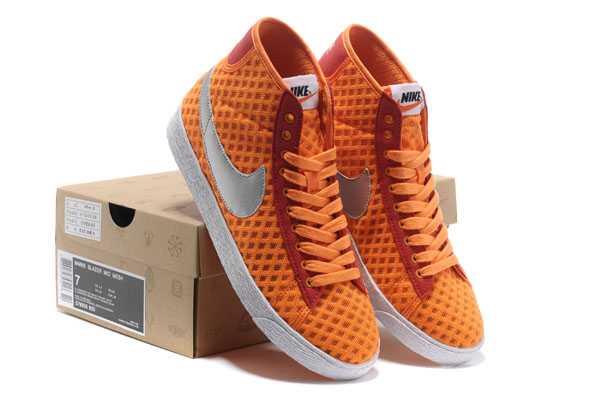 nike acg blazer high 2013 net high orange cuir